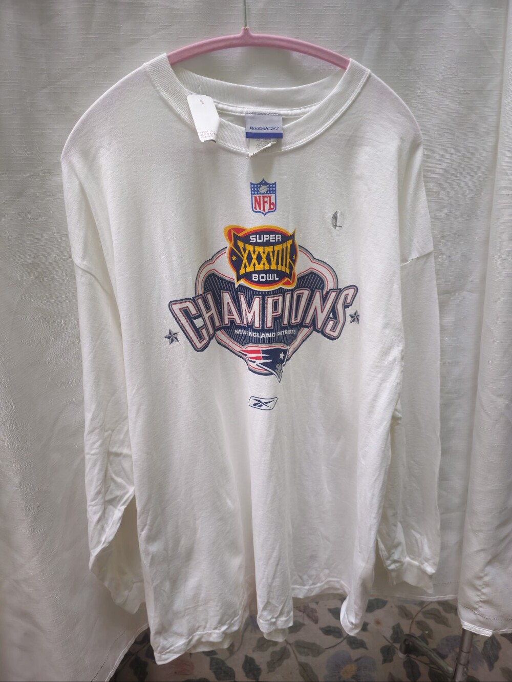 Vintage New England Patriots Super Bowl XXXVIII Champions T-Shirt XXL